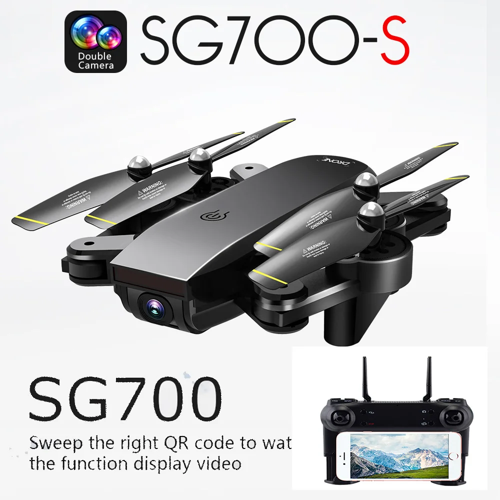 

SG700 Selfie Drone FPV Wifi 0.3MP/2MP Camera Foldable 4CH 6-axle Drone RC Qudacopter Altitude Hold Headless Hoogte Houden Drone