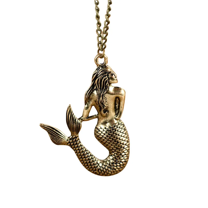 New Fashion Jewelry Charms Little Mermaid 30"Long Mermaid Pendant