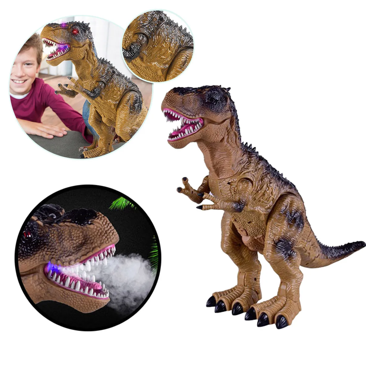 

2018 New Arrival Remote Control Walking Dinosaur Toy Fire Breathing Water Spray Christmas Gift toys #M30