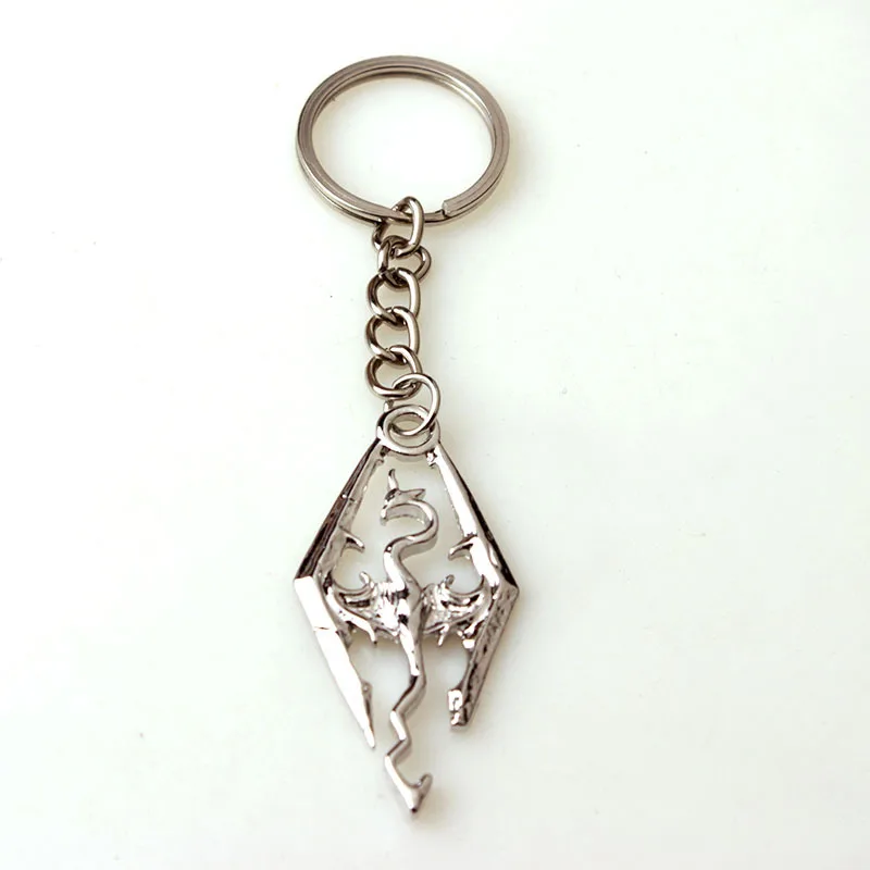 

2015 New Design The Elder Scrolls Oblivion Skyrim Dragon Keychain Nice Design Skyrim Keychain Best Gift For Fans