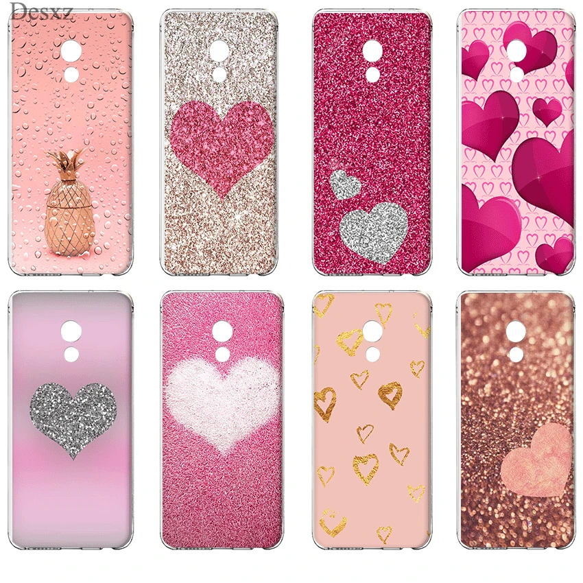 

Phone Case Sequins Heart Shape For Meizu M3 M3S Mini M5 M5C M5S M6 M6S Note Cover