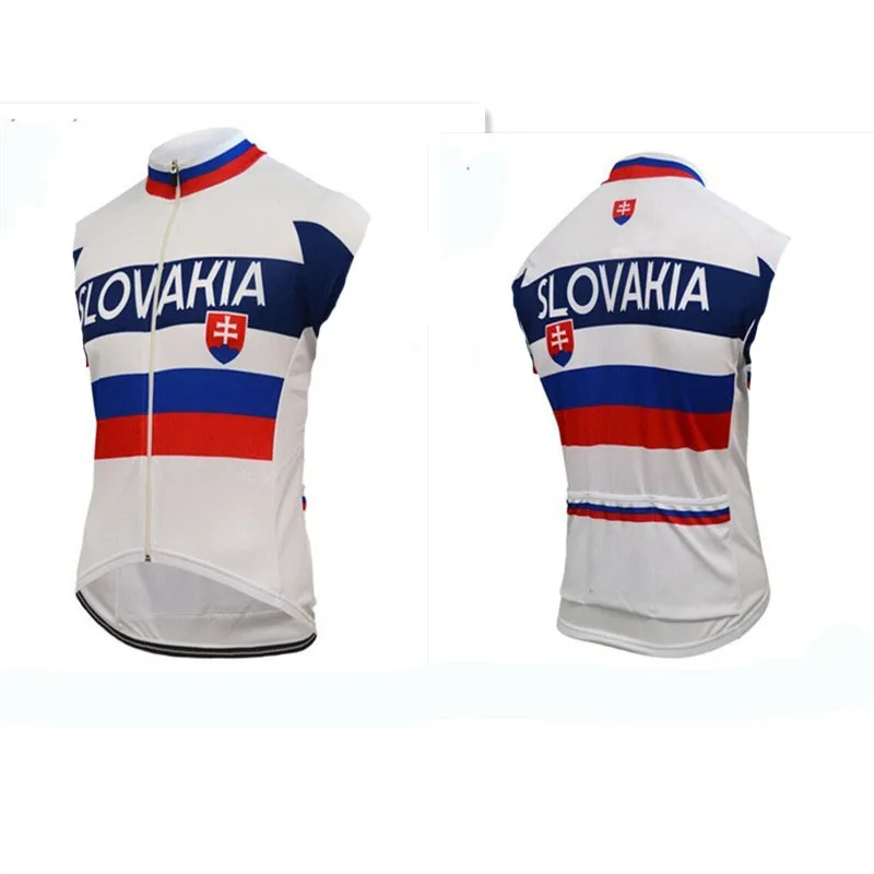 

Slovakia new design high quality cycling jersey maillot hombre ciclismo sleeveless sport riding apparel back pockets Italy ink