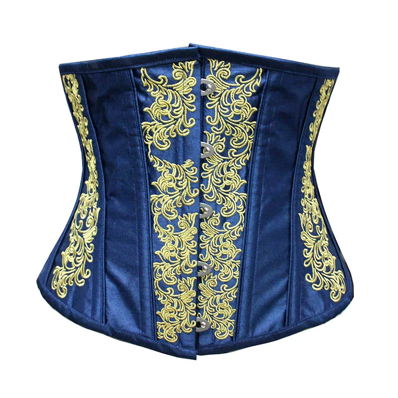 Woman Slimming Waist Trainer Body Shaper Corset Sexy Waist Control Underbust Corsets Vintage Embroidery Steel Bone Corset Gotico (5)