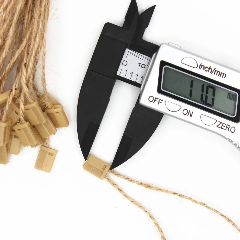 1000 pieces/lot jute hemp hang tag string in apparel 20cm jute hang tag string cord for garment price label