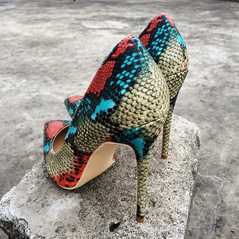 Multicolor/yellow python pumps - COD. 27382 - SHARLENE CALZATURE ® official  site