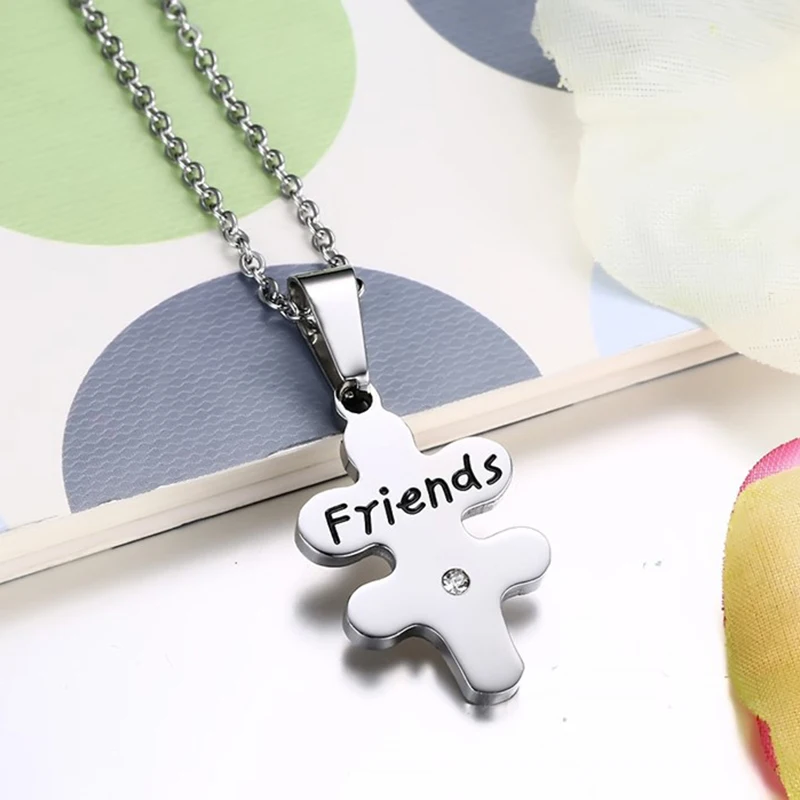 Модный комплект из 3 предметов: колье с надписью Best Friend Forever разбитым сердцем и