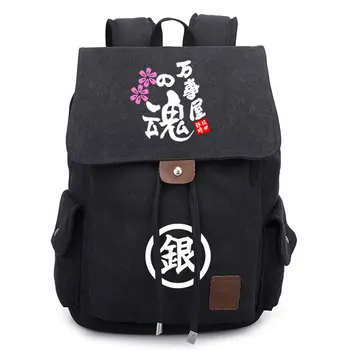 

Anime Backpack Gintama Canvas Drawstring Casual School Shoulder Bag Big Capacity Student Bookbag Cosplay Rucksack Cos Gift