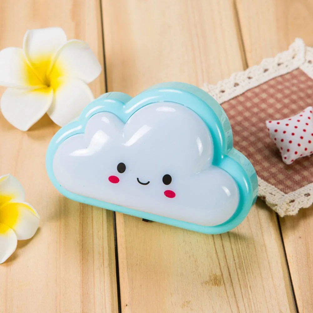 

Bulb Bedroom Night Light Button Wall Plug Cute Cartoon Mini Socket Bedside Lamp Baby Kids Durable ABS Cloud Shape