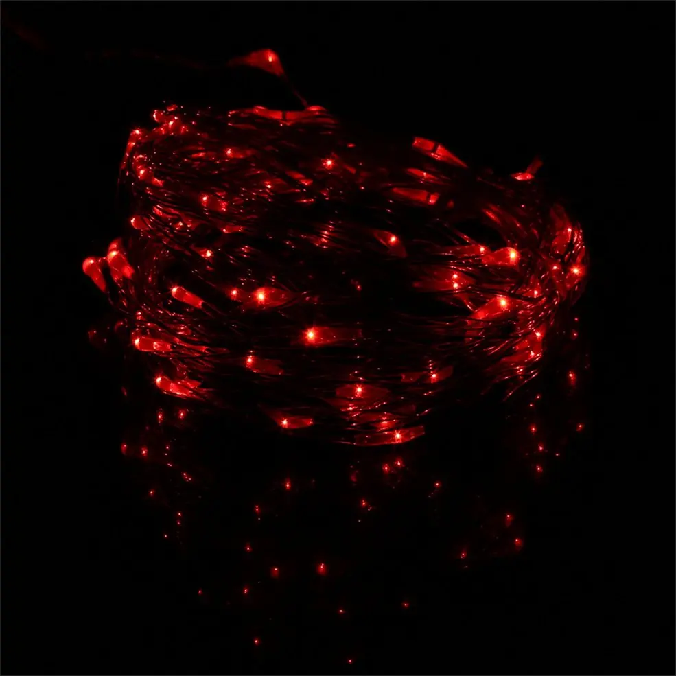 

5PCS 10M Long 100 LEDs Copper Wire Lights 8 Modes Home Decorative String Light