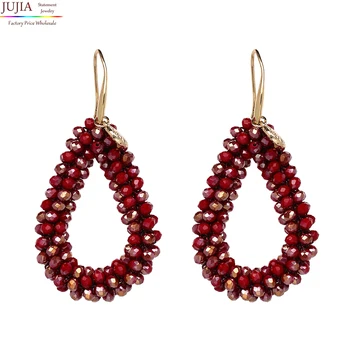 

JUJIA 2019 New earrings For aretes largos baroque big long earrings for women pendantes christmas drop dangling crystal earrings