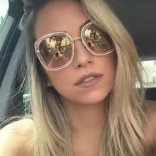 2017 new fashion designer brand retro vintage frame sunglasses mujer metal zonnebril dames de conducción de viaje gafas de sol mujer