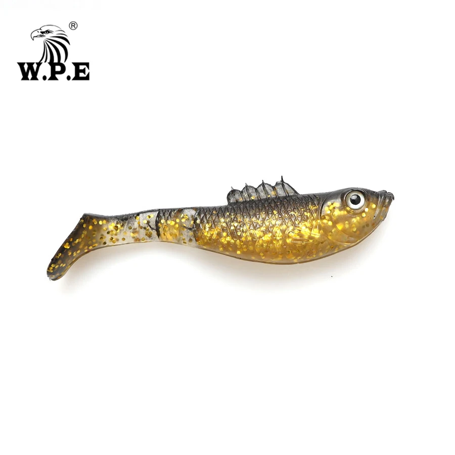  W.P.E  Soft Lure 1pcs 8cm/10cm 5.9g/12.5g Silicone Lure Rubber Soft Body jig Bait Swim Bait Fishing