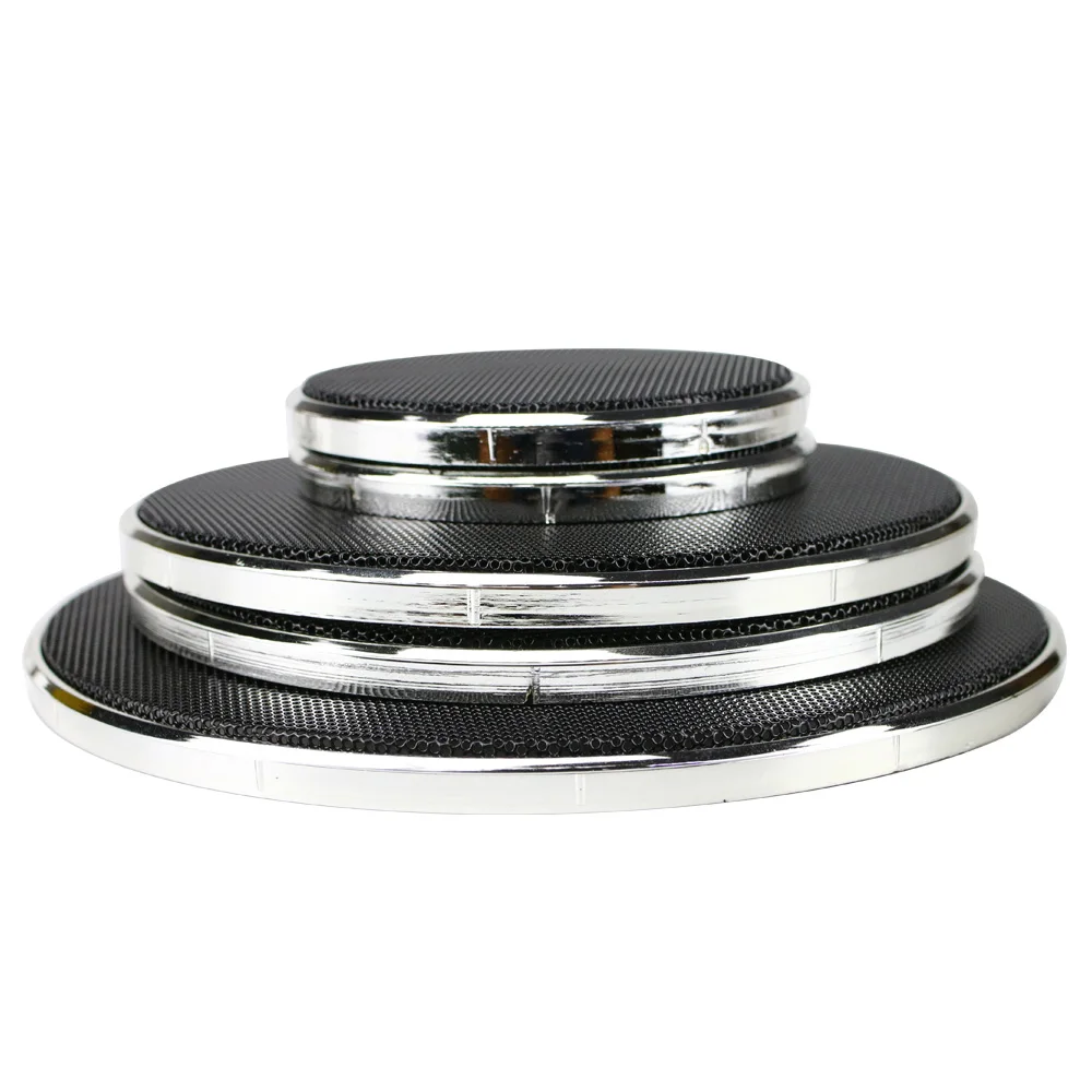 GHXAMP 2PCS 1 inch 2 inch 6.5 Speaker Grill Mesh Enclosure Car Loudspeaker Protective Cover Tweeter Net Silver Spray Black