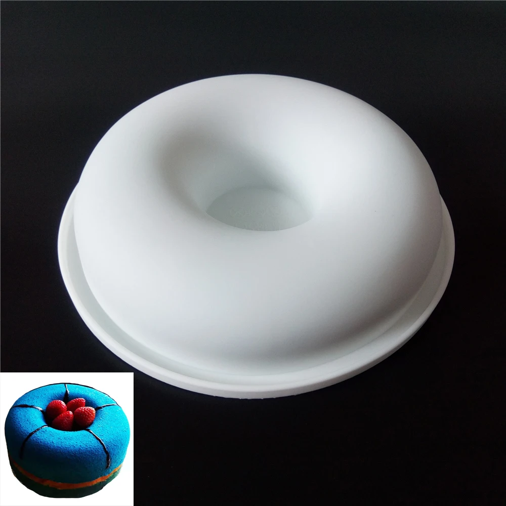 

Silicone Round Donut Shaped Mousse Cake Mold Oven Baking Supplies Silicone Cake Mold DIY Kitchen Bakeware Supplies