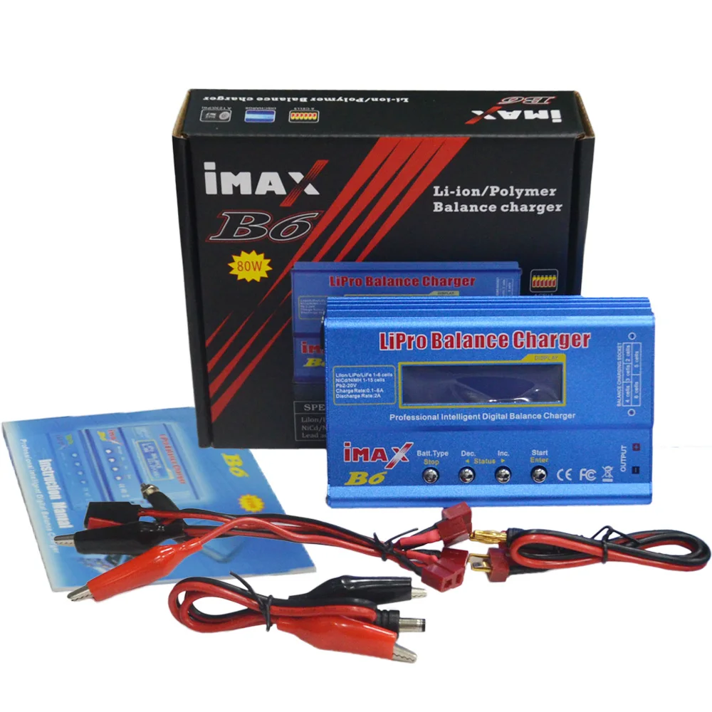 IMAX B6 80W 6A Digital RC Battery Balance Charger Discharger 50W 5A Optional For 1 6s