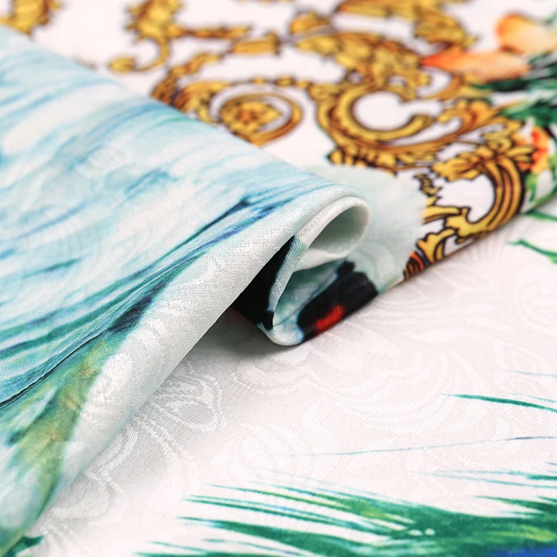 98*140 см/шт Ограниченная серия Франция осень цифровая печать жаккард модная ткань для платья tissu au метр Яркая Ткань сделай сам