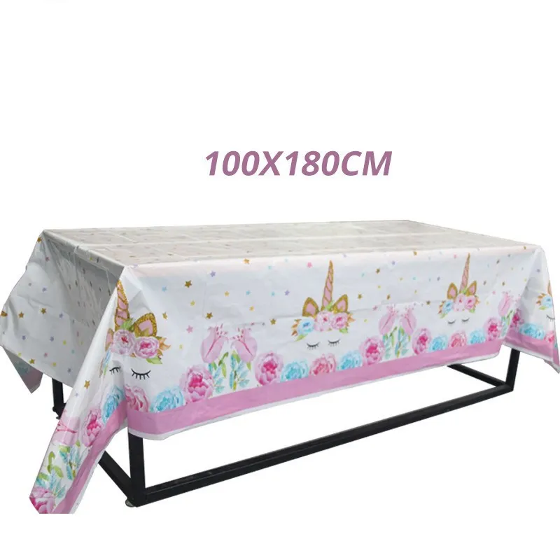 

Unicorn Party Supplies Pink Rainbow Unicorn Tablecloths Birthday Party Decorations Kids Table Cover Baby Shower Unicornio Party
