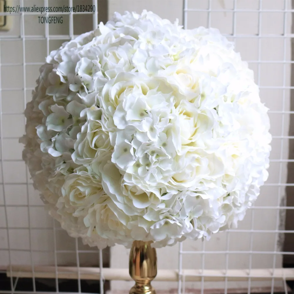 38cm Wedding Decoration Artificial 2/3 Round Flower Ball For Wedding