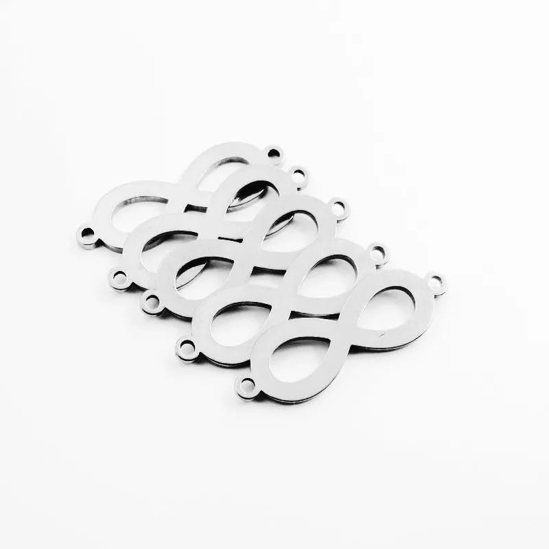 

10mm*29mm Sliver Tone Stainless Steel Infinity Connectors DIY Jewelry Necklace Bracelet Accessories