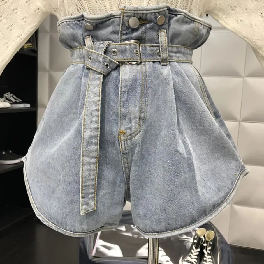 

plus size 5XL!High waist denim shorts women 2019 summer new fashion loose wide leg jeans shorts