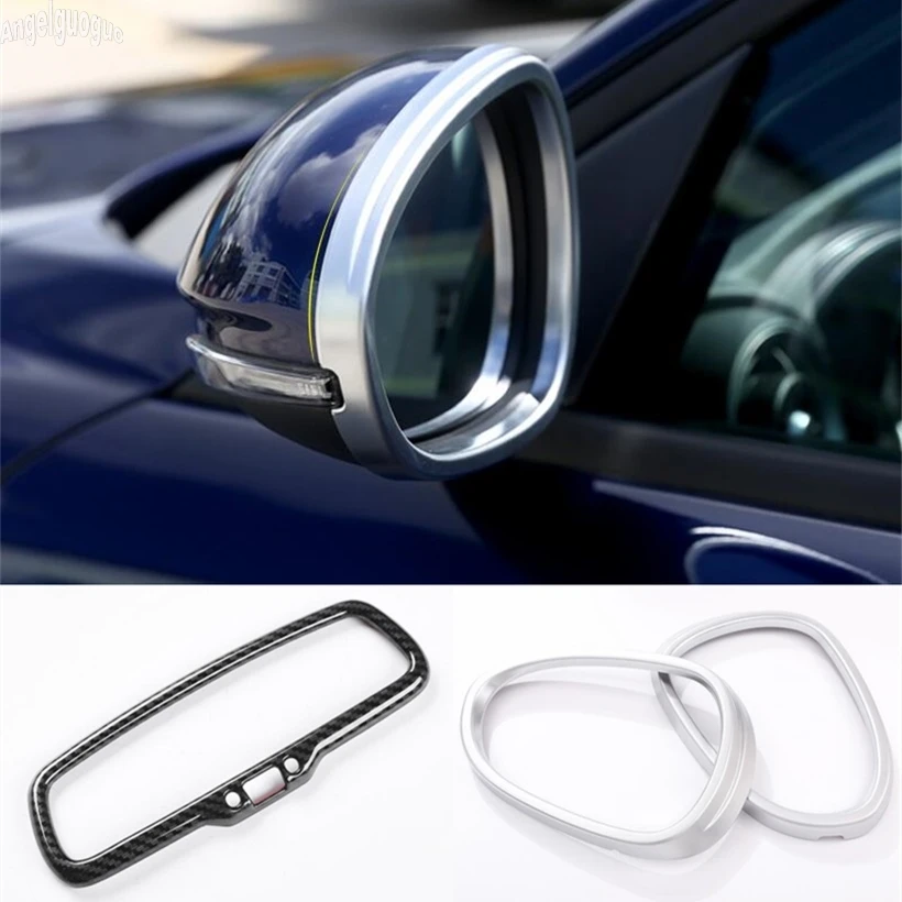ABS chrome Upgrade Accessories For Alfa Romeo Giulia 2017-19 Car Rearview Mirror Decoration Inner/outer Frame Cover Trim styling