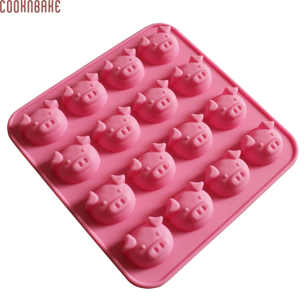 COOKNBAKE DIY Silicone Cake Mold Cute Pig Head Shape Silicone Chocolate Mold DIY Piggy Soap Mold