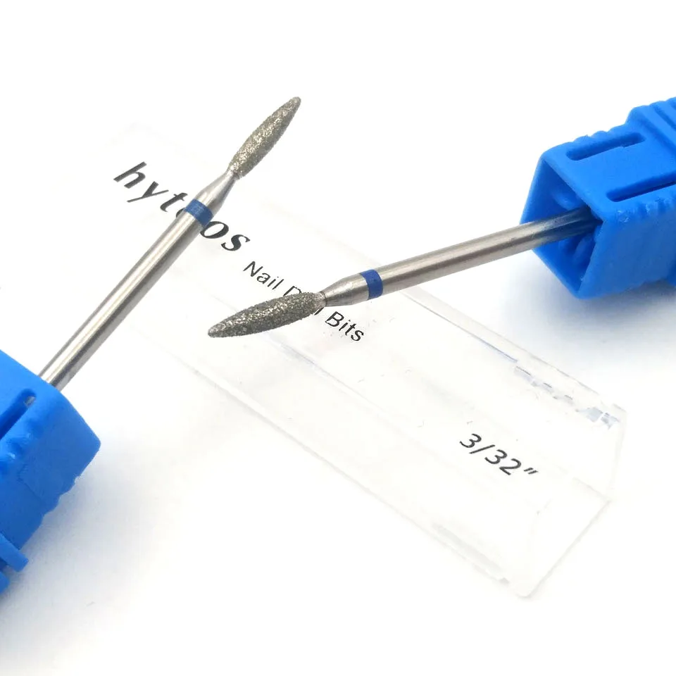 HYTOOS Cone Diamond Nail Drill Bit 3/32" Rotary Burr Manicure Cutters Pedicure Tools Electric Drill Accessories Nail Mill-H0210D 4