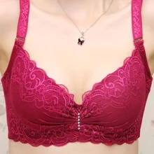 Plus size font b bra b font adjustable push up side gathering furu lace mm shaping