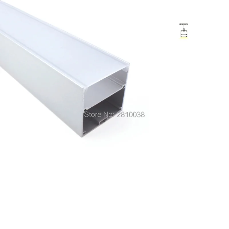 Forma de u Perfil de Alumínio Extrusões de Alumínio Tamanho para Lâmpadas de Suspensão Conjuntos 50×2 M e lote Levou Tira Conduzida Luz Praça Led