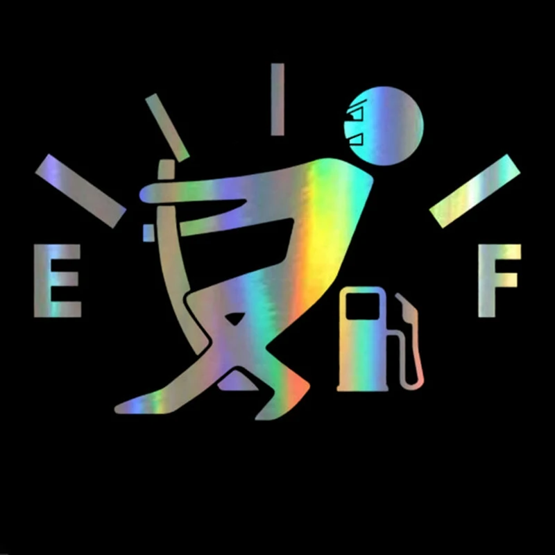 

Car Sticker 3D 12.7*9.2cm High Gas Consumption Decal Fuel Gage Empty Sticker On Car Funny Stickers and Decals Vinyl Car Styling