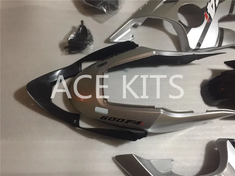 ACE наборы новый впрыска ABS Обтекатели комплект Подходит для HONDA CBR600F4i 2004 2005 2007 CBR600F4i 04 05 07 серебро qq17