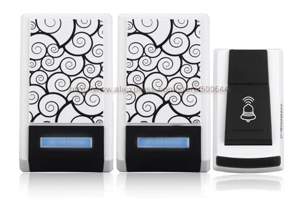 

36 Chimes Songs Music 100M Wireless Remote Control Waterproof Wireless Doorbell 2 Receiver 1 Transmitter Door Bell Free Shipping