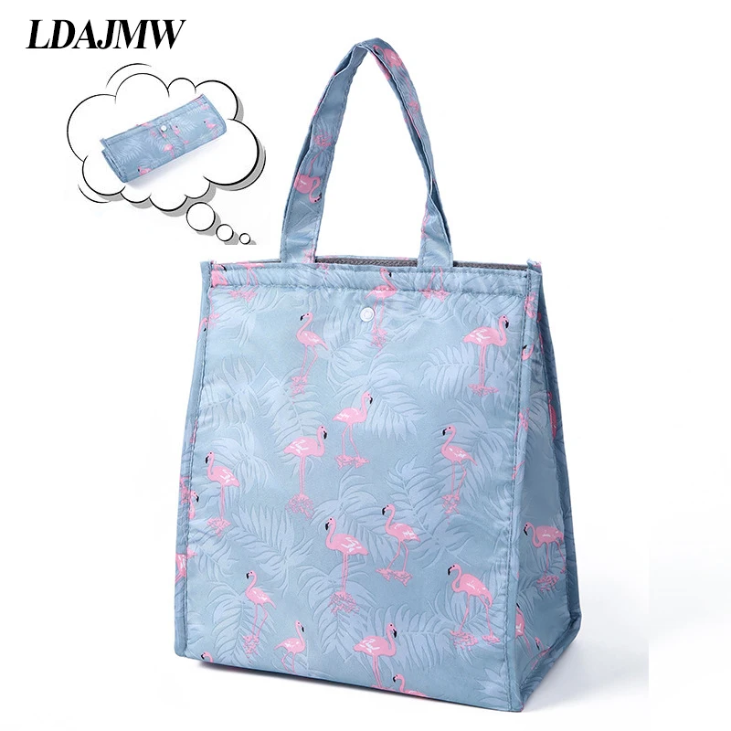 LDAJMW Waterproof Collapsible Thermal Insulated Tote Food Drink Storage font b Bag b font Organizer For