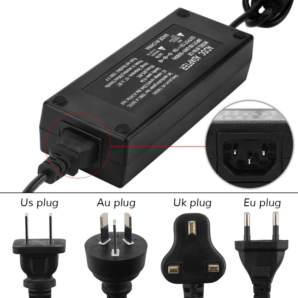 adaptador de energia dc 12v 10a 120w