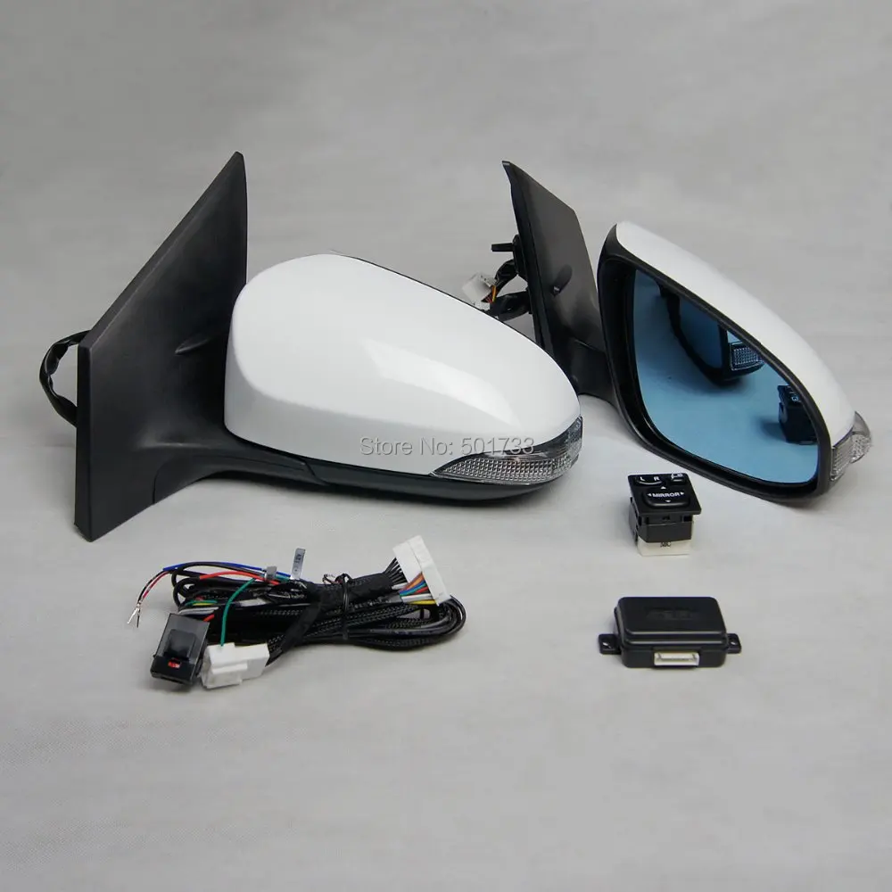 

Auto Power Folding Mirror for Corolla with Power Folding Switch, Automatic Folding Control, Anti-glare Heated Blue Mirror