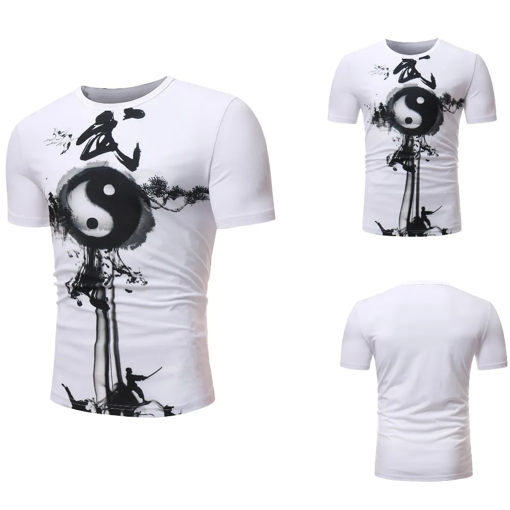 Летняя новая мода Европейский Двор 3D печать мужская футболка с коротким рукавом Повседневная o-образным вырезом Цветочные тройники различных цветов и стилей