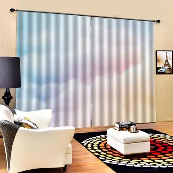 

Customized size Luxury Blackout 3D Window Curtains For Living Room colorful cloud curtains for bedroom
