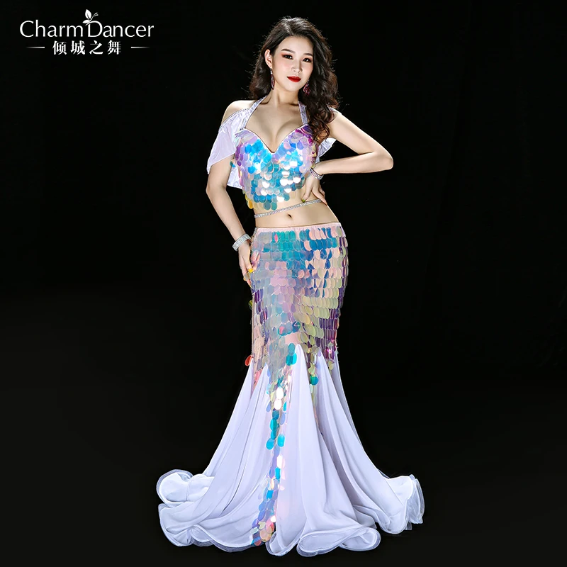 Новинка года; костюм принцессы «рыбий хвост» для танца живота; костюм для выступлений; роскошная юбка для командного танца; YC051 - Color: see chart