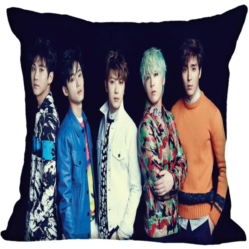 Корея Pop FTISLAND печать квадратные шелковые атласные наволочки 35x35 см 40x40 с одной