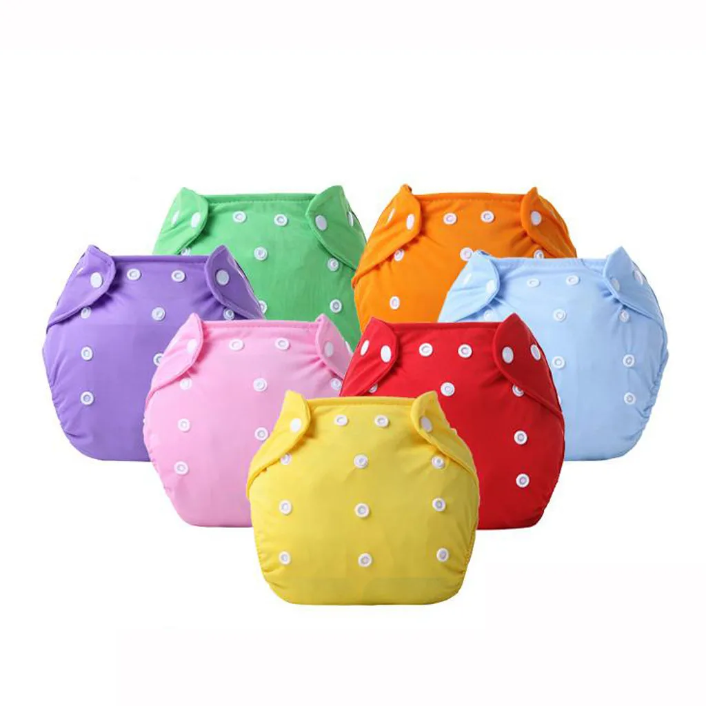 

ARLONEET Multi-colored 7PC/Set Adjustable Reusable Baby Cloth Diapers Soft Covers Boy Girl Washable One Size Fraldas W0522