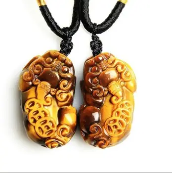 

Natural Golden Tiger eye stone to avoid evil pendant pendant wood change stone pendant crystal auspicious jade explosive wholes