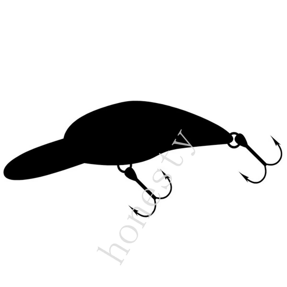 Memancing Ikan Stiker Mobil Stiker Kartun Reflektif Stiker Dekoratif