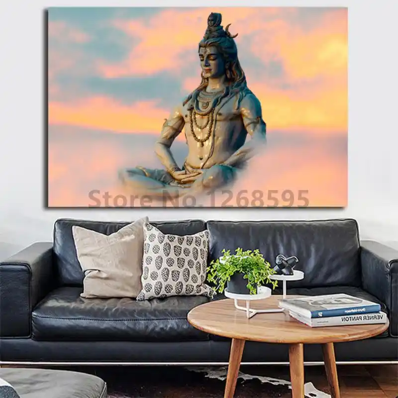 Lord Shiva Hd Wallpapers Wall Art Canvas Poster And Print Canvas Painting Decorative Picture For Office Living Room Home Decor Aliexpress