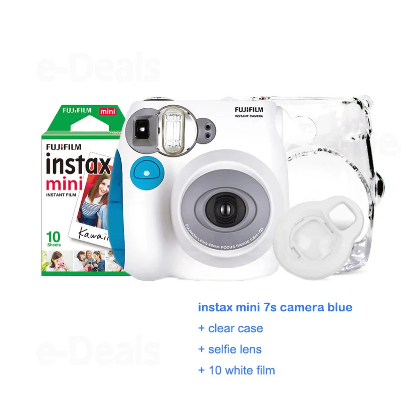 100% оригинальная фотокамера Fujifilm Instax Mini 7s набор для мгновенной фотосъемки с 10