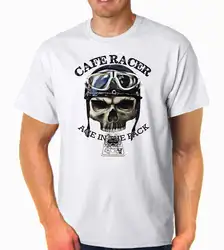 Для мужчин футболка отличное качество Забавный человек хлопок Кафе Racer Ace классические велосипеды Винтаж Забавные костюмы повседневное
