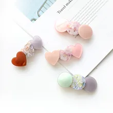 1 шт Заколки для волос для Для женщин ацетат КРУГЛЫЙ ШПИЛЬКА «любовь» заколка для волос Головные уборы взрослых боковой клип пружинный зажим, аксессуар для волос G0402