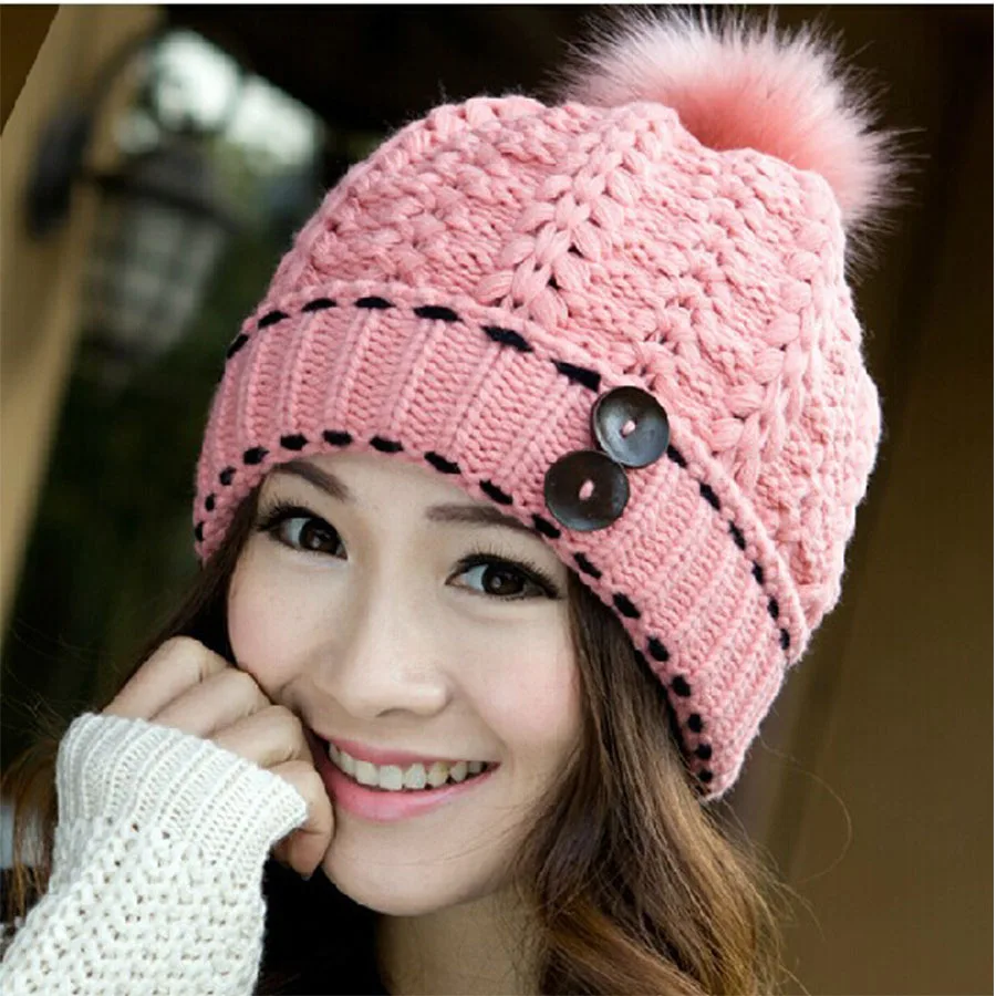 Beanies Cotton Beanie Knitted Hat Female Women's Winter Hats For Women Autumn Caps Knitting
