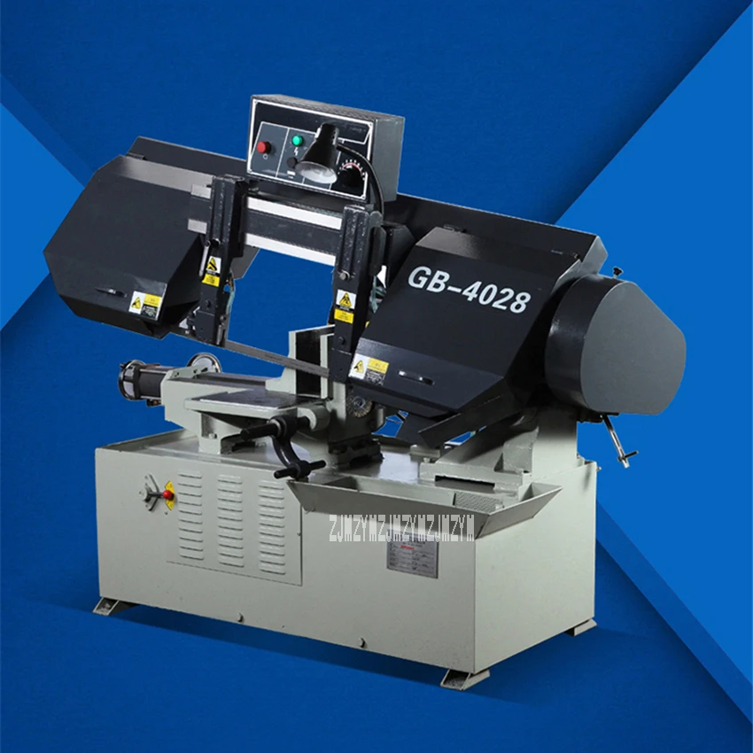 GB-4028 Professional Metal Cutting Band Sawing Machine High-quality Semi-automatic Bandsaw Horizontal Band Sawing Machine 2.2KW
