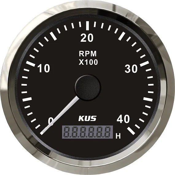 KUS DN85mm белый/черный Тахометр 0-4000 об/мин для бензинового двигателя(PN: KY07105/KY07008