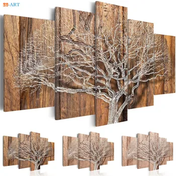 

Trees Pattern Prints Poster Wall Painting 5 Pieces Modern Canvas Art Modular Pictures for Bedroom Home Decor